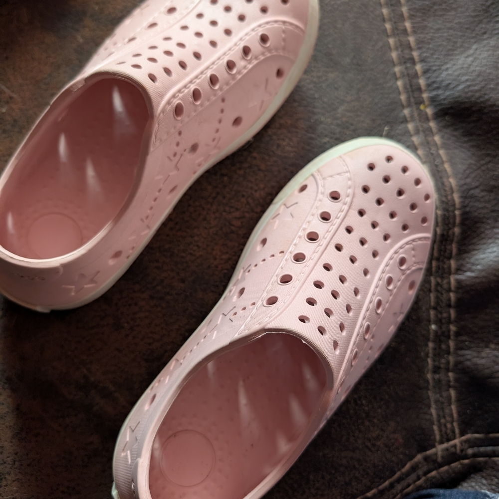 Native Shoes Pink Perforated Slip-Ons